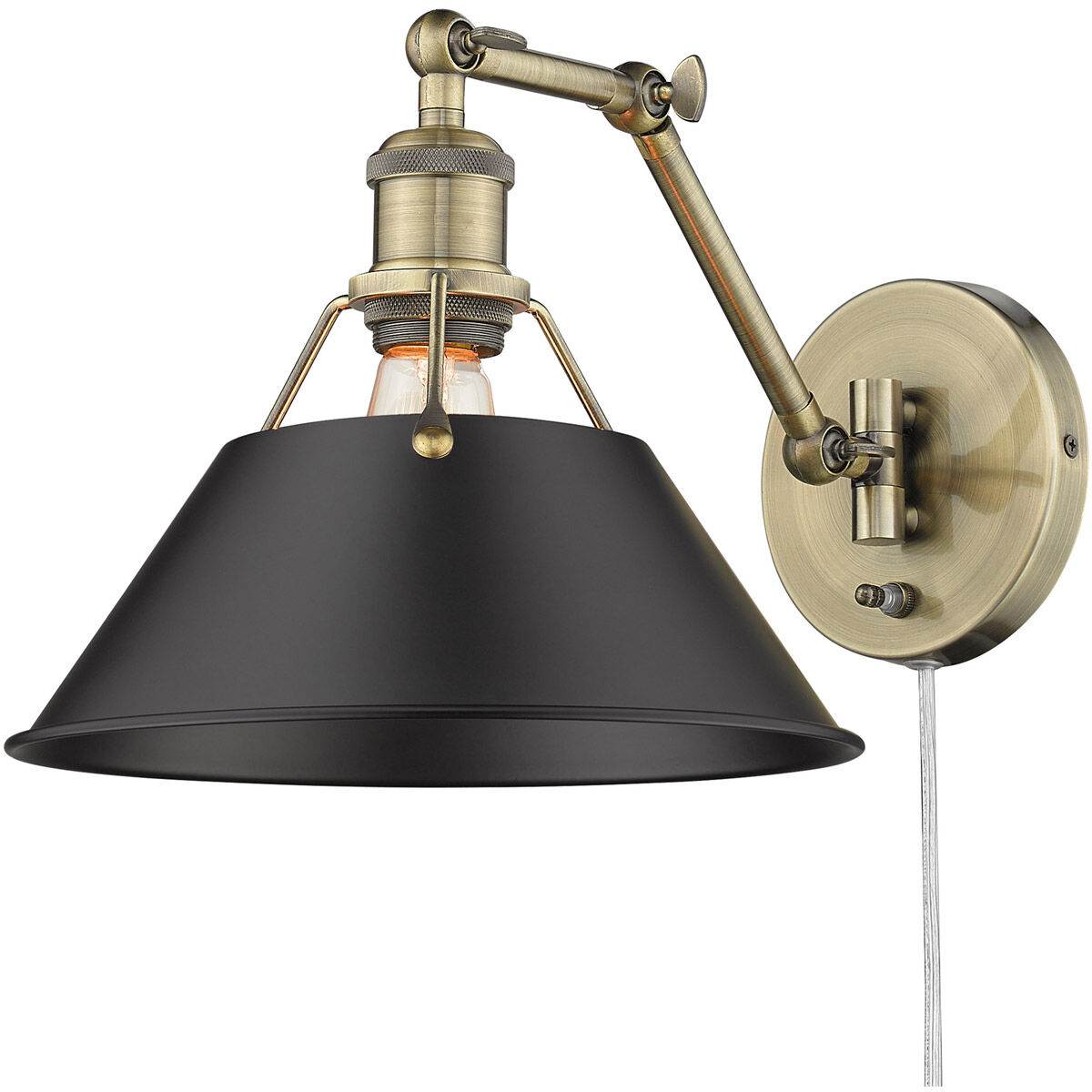Black adjustable wall sconce hot sale