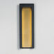 Alcove LED 20 inch Black and Gold Outdoor Wall Mount