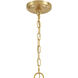 Orchid 10 Light 28.5 inch Legacy Brass Pendant Ceiling Light in White Handmade Glass