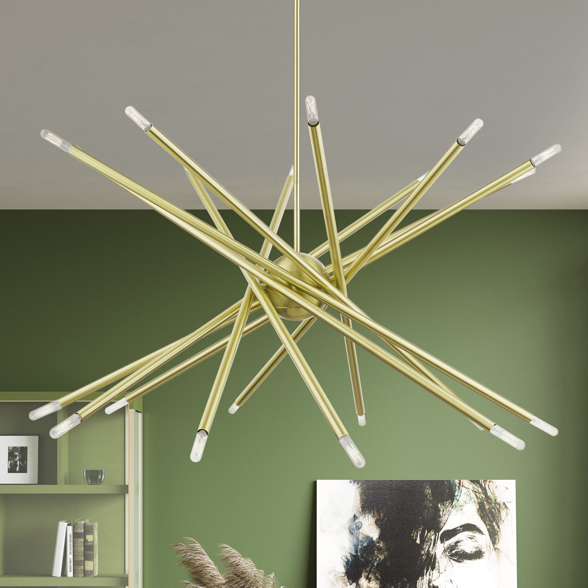 Soho 20 Light 37.5 inch Satin Brass Chandelier Ceiling Light, Large