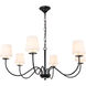 Eclipse 6 Light 37 inch Black Chandelier Ceiling Light