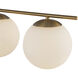 Alora Mood Zuri 4 Light 37 inch Brushed Gold Linear Pendant Ceiling Light
