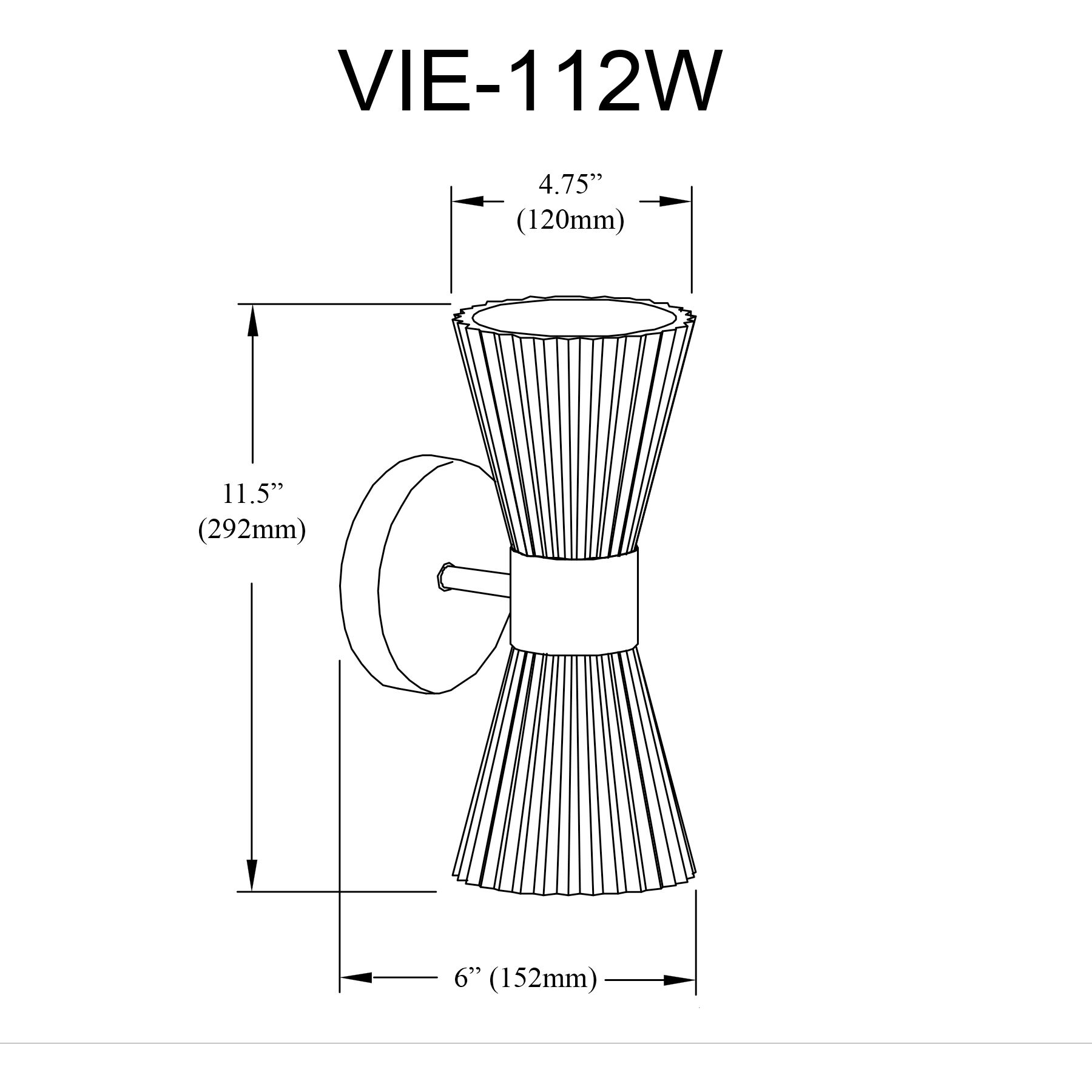 Vienna 2 Light 6 inch Polished Chrome Vanity/Bath Bar Wall Light