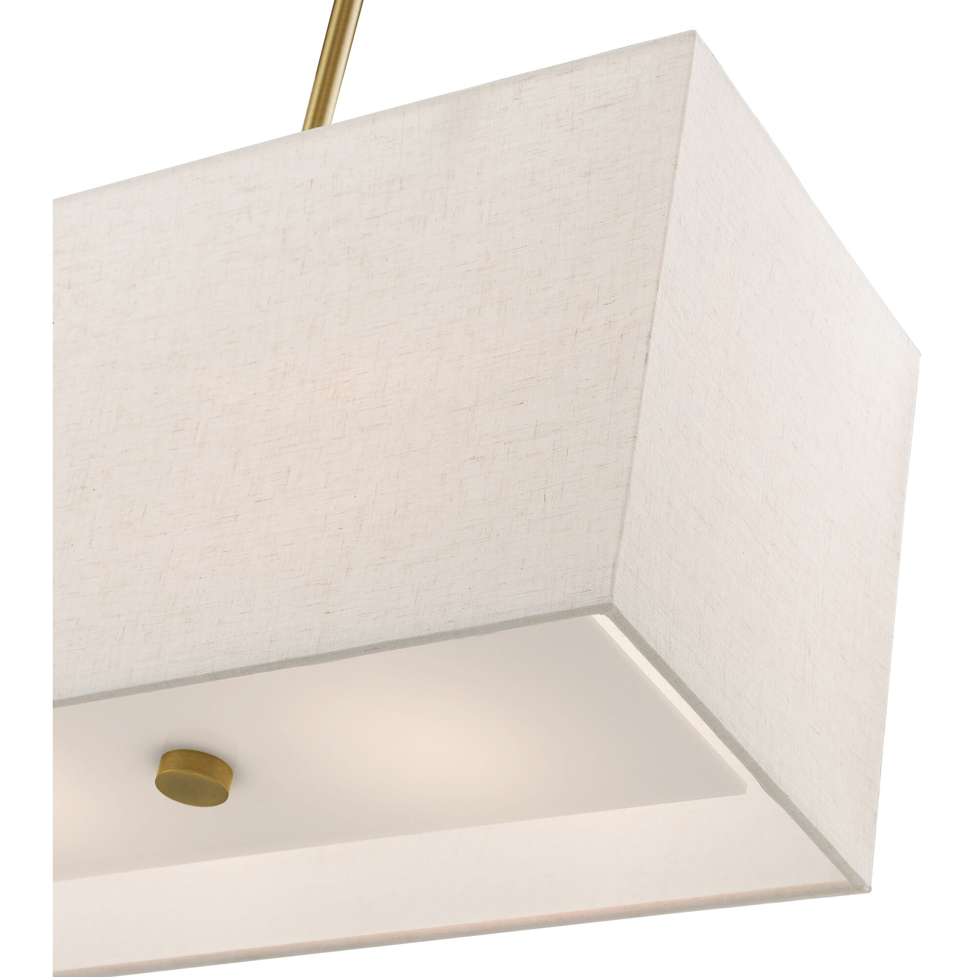 Summit 4 Light 36 inch Antique Brass Linear Chandelier Ceiling Light