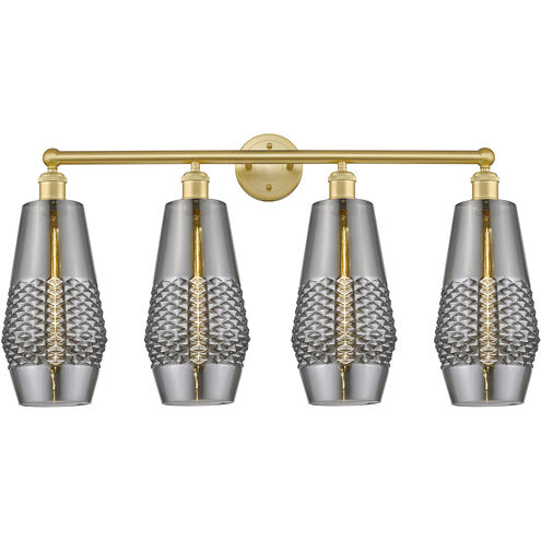 Windham 4 Light 34 inch Satin Gold Bath Vanity Light Wall Light