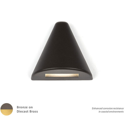 Tyler 12 2.8 watt Solid Brass Coated in Bronze Deck and Patio Lighting in 2700K, Bronzed Brass, WAC Landscape