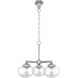 Saddle Creek 3 Light 20 inch Brushed Nickel Chandelier Ceiling Light
