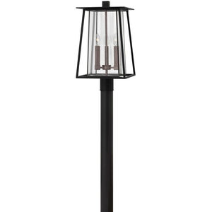 Walker LED 21 inch Black with Antique Nickel Outdoor Post Mount Lantern