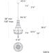 Signature Bali LED 16 inch Antique Silver Pendant Ceiling Light, Schonbek Signature
