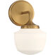 Cornwell 1 Light 6 inch Aged Brass Bath Vanity Wall Light
