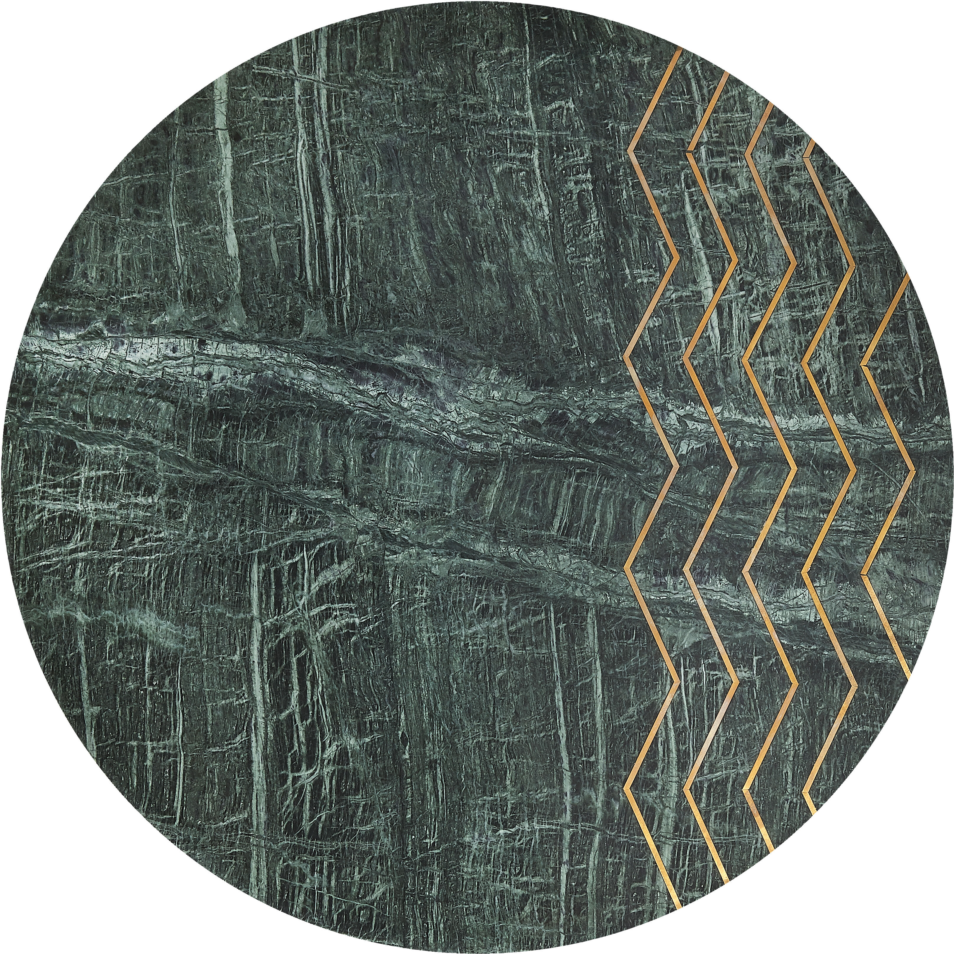 Butler Loft Hollings Green Marble & Brass 24 X 21 inch Metalworks Accent Table