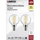 Lumos LED Candelabra Filament Candelabra 4 watt 120 3000K LED Filament, Pack of 2
