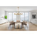 Bolton 8 Light 31 inch Warm Brass Chandelier Ceiling Light