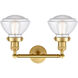 Franklin Restoration Olean LED 17 inch Satin Gold Bath Vanity Light Wall Light in Clear Glass, Franklin Restoration