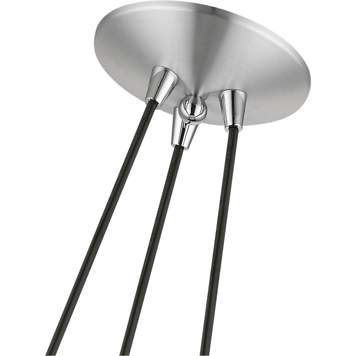 Waldorf 3 Light 21 inch Brushed Aluminum Cluster Pendant Ceiling Light