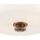 Travis 2 Light 12.5 inch Vibrant Gold Semi Flush Ceiling Light