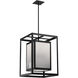 Double Box LED 16 inch Textured Black Outdoor Pendant