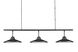 Ditchley 3 Light 71 inch Black Bronze/White Chandelier Ceiling Light
