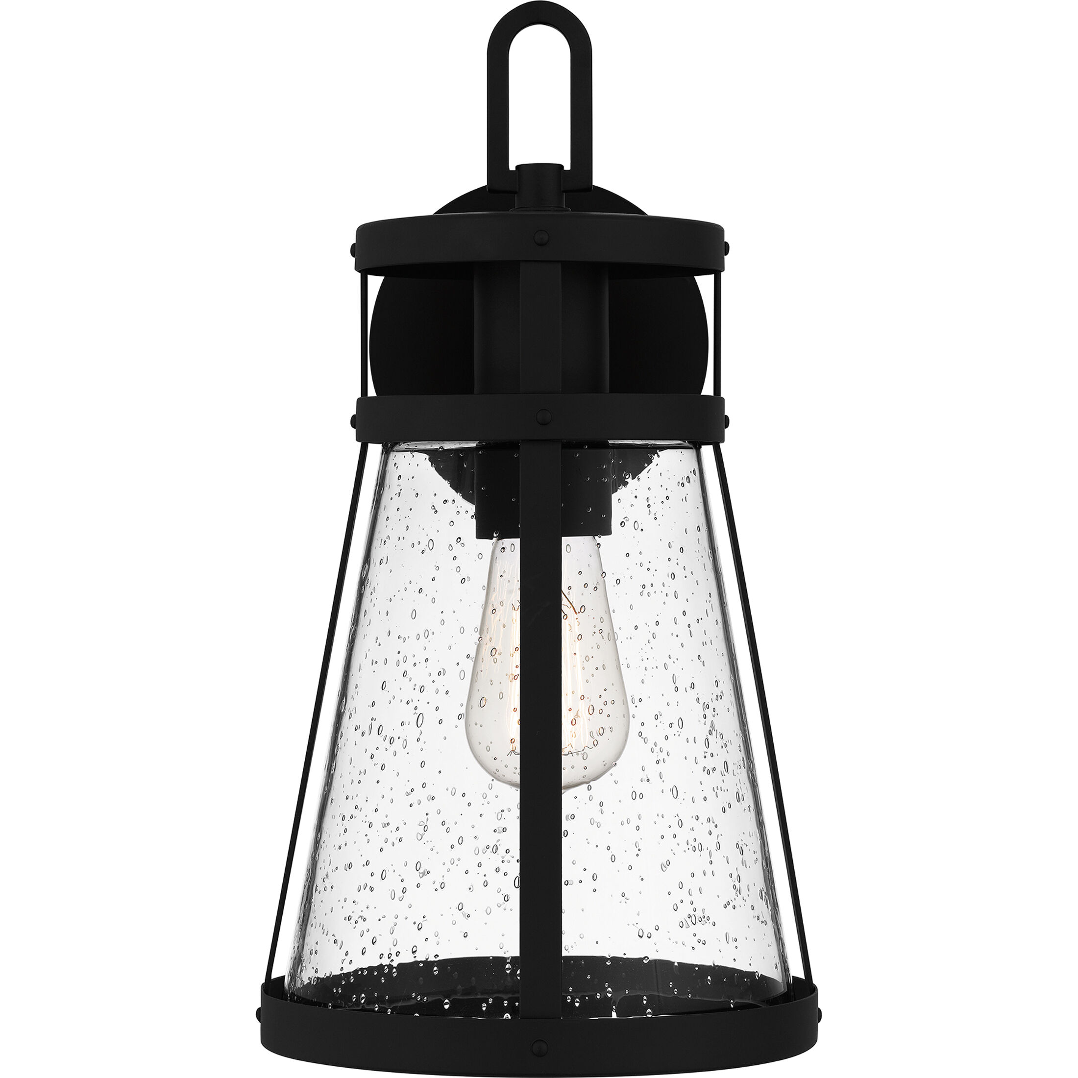 Barber 1 Light 15 inch Matte Black Outdoor Wall Lantern