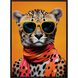 Animals Collection Flat Black Floater Frame Canvas