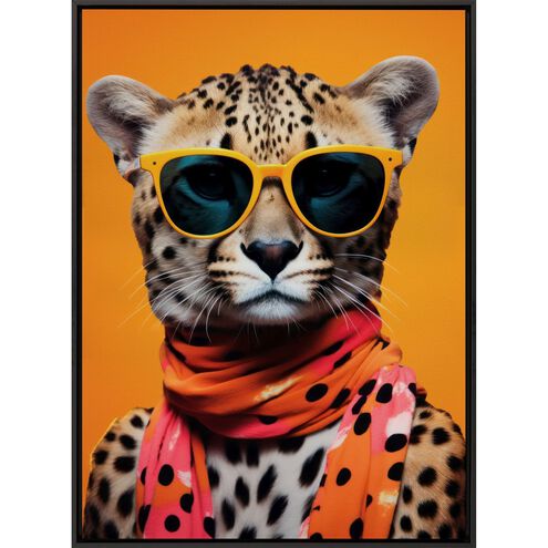 Animals Collection Flat Black Floater Frame Canvas