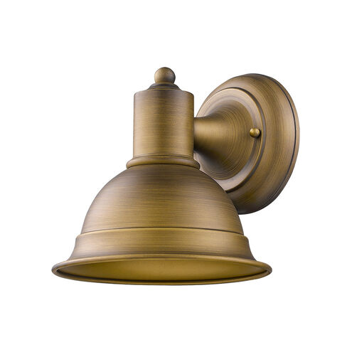 Colton 1 Light 8 inch Raw Brass Exterior Wall Mount