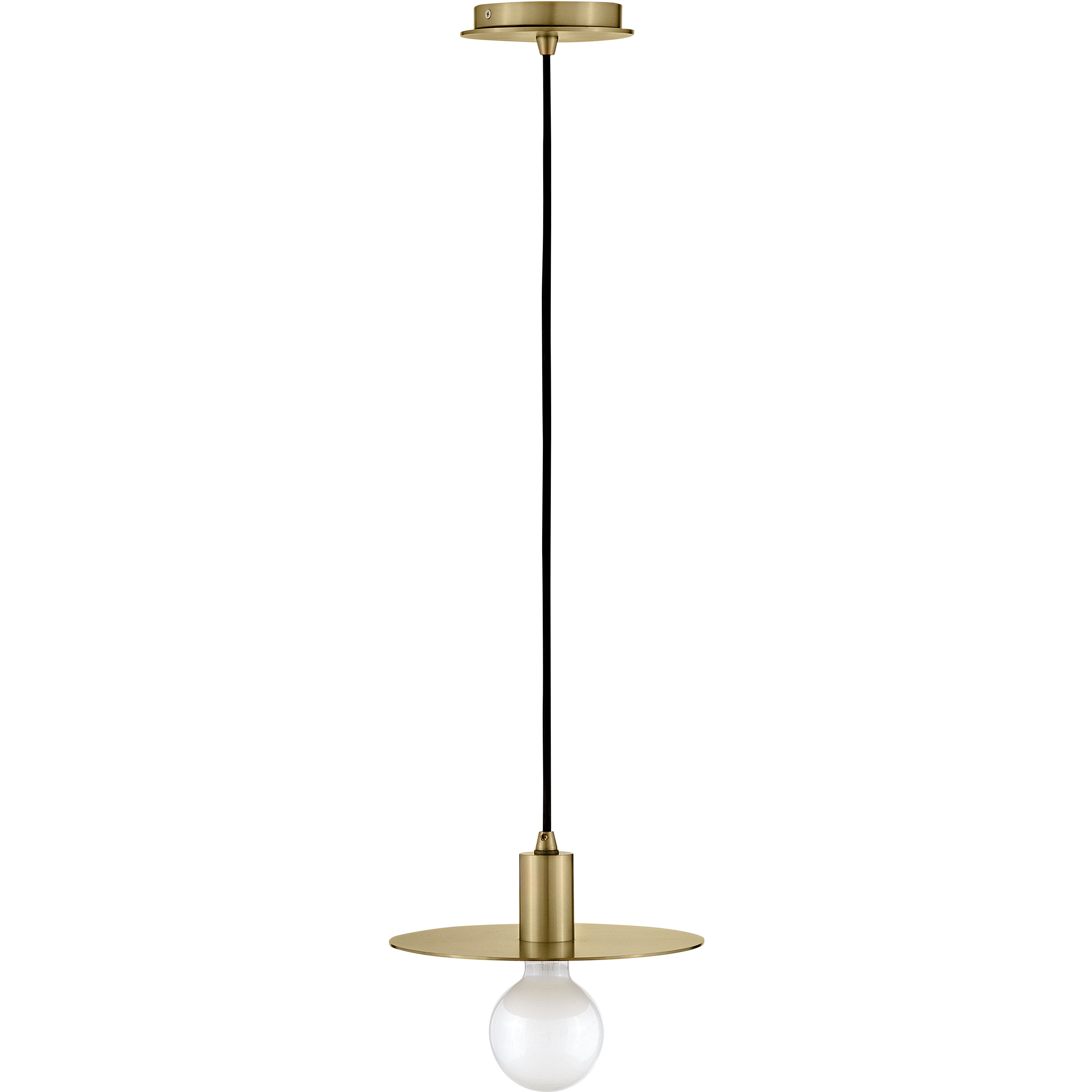Lulu LED 10 inch Lacquered Brass Pendant Ceiling Light, Semi-Flush Mount
