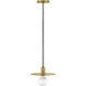 Lulu LED 10 inch Lacquered Brass Pendant Ceiling Light, Semi-Flush Mount