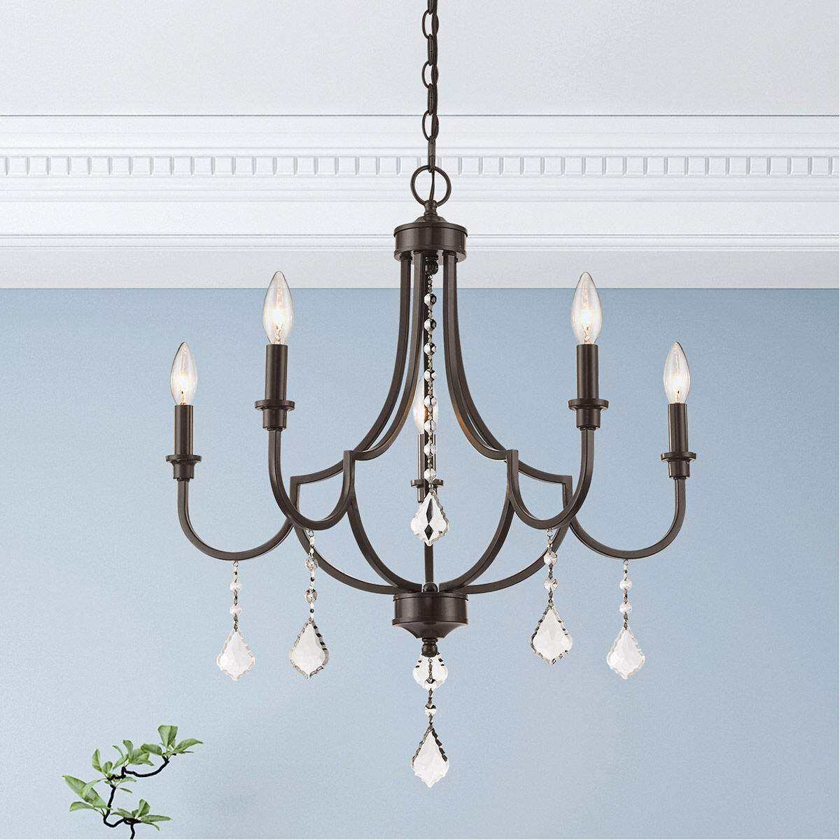 Glendale 5 Light 25 inch English Bronze Chandelier Ceiling Light