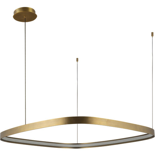 Yukon LED 31.5 inch Vintage Brass Pendant Ceiling Light