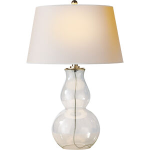 Chapman & Myers Gourd 30 inch 150.00 watt Clear Glass Table Lamp Portable Light in Natural Paper