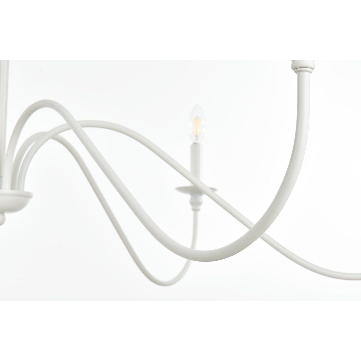 Rohan 6 Light 48 inch White Chandelier Ceiling Light