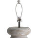 Claudius 39.25 inch Light Washed Wood and Venetian Rust Table Lamp Portable Light