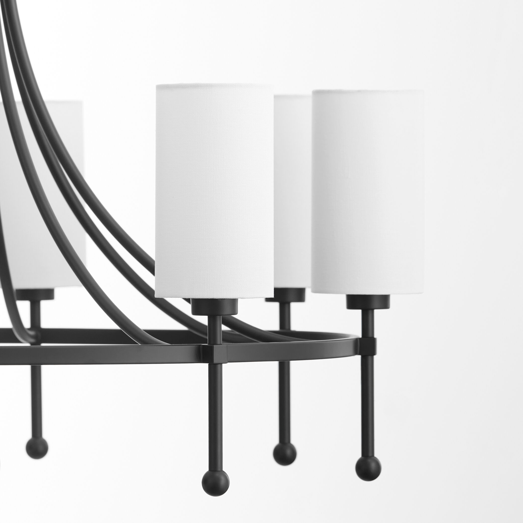 Lee Boulevard 8 Light 32.25 inch Matte Black Chandelier Ceiling Light