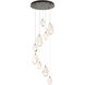 Chrysalis 9 Light 20.5 inch Dark Smoke Pendant Ceiling Light in White Crystal