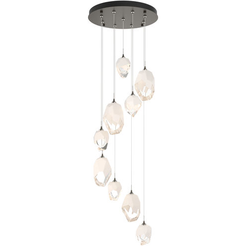 Chrysalis 9 Light 20.5 inch Dark Smoke Pendant Ceiling Light in White Crystal