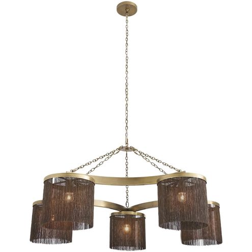 Langston 5 Light 46 inch Antique Brass Chandelier Ceiling Light