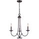 Montgomery 3 Light 20 inch Oil Rubbed Bronze Chandelier Ceiling Light