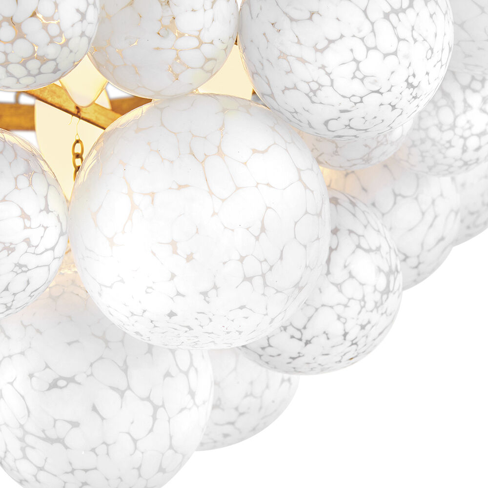 Marabel 4 Light 20.5 inch Distressed Brass Semi-flush Mount Ceiling Light