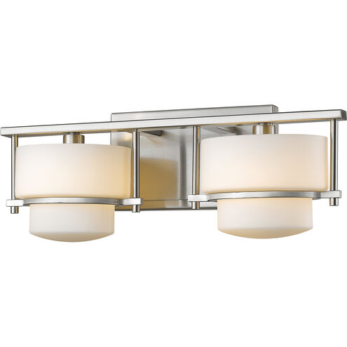 Porter 2 Light 16 inch Brushed Nickel Vanity Wall Light in G9