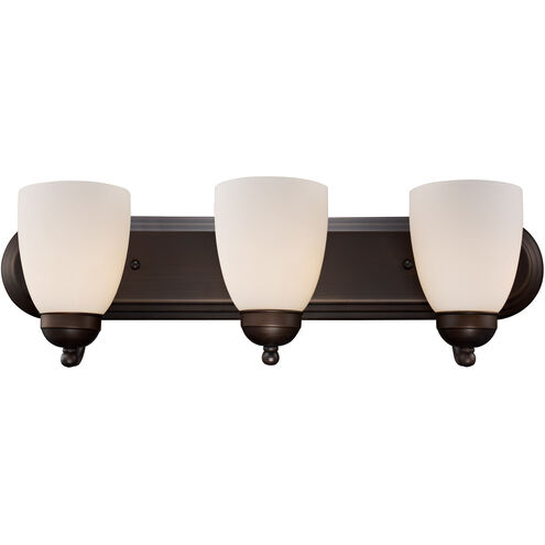 Clayton 3 Light 24 inch Rubbed Oil Bronze Vanity Bar Wall Light