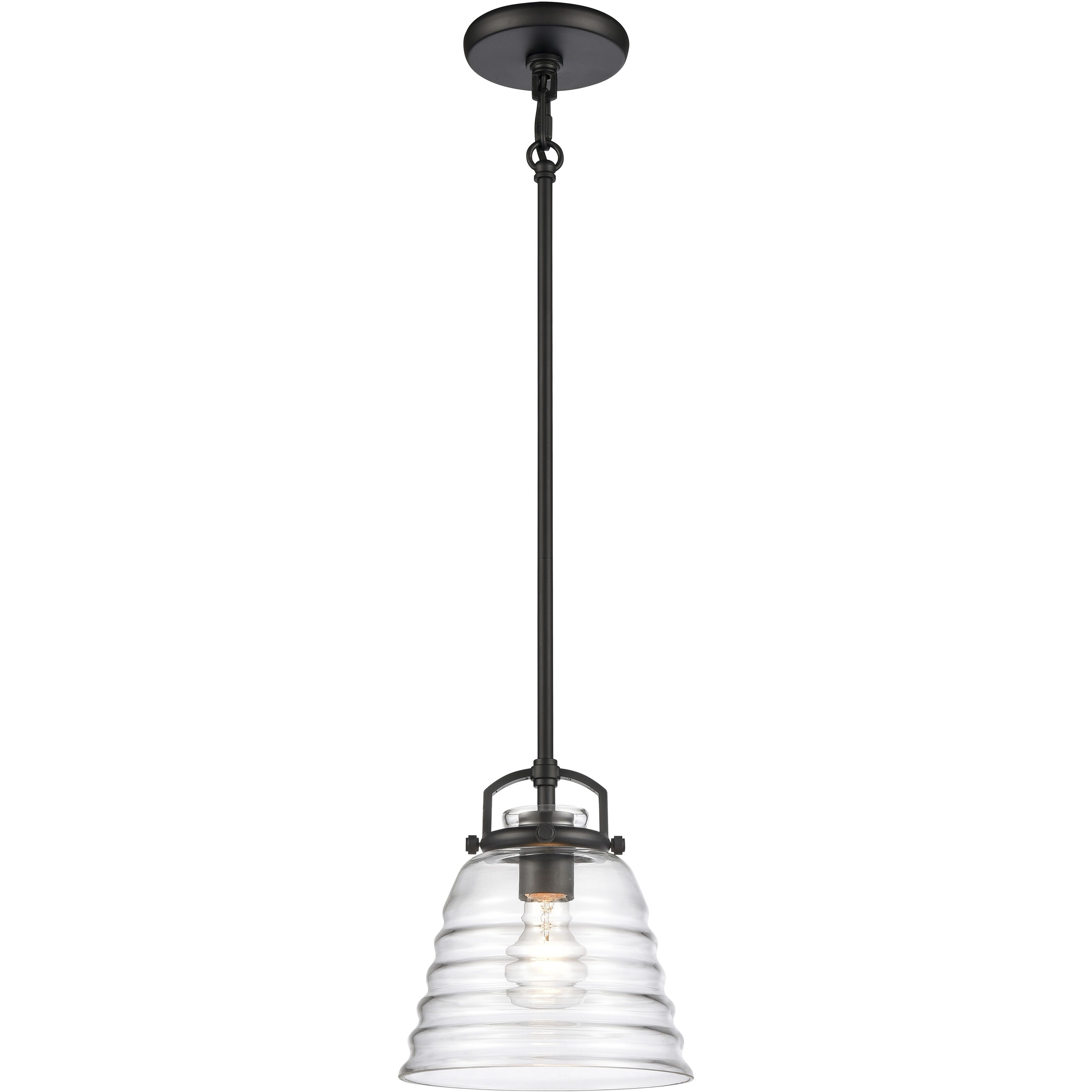 Current 1 Light 8 inch Matte Black Pendant Ceiling Light