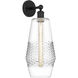 Windham 1 Light 7 inch Matte Black Sconce Wall Light in Clear Glass