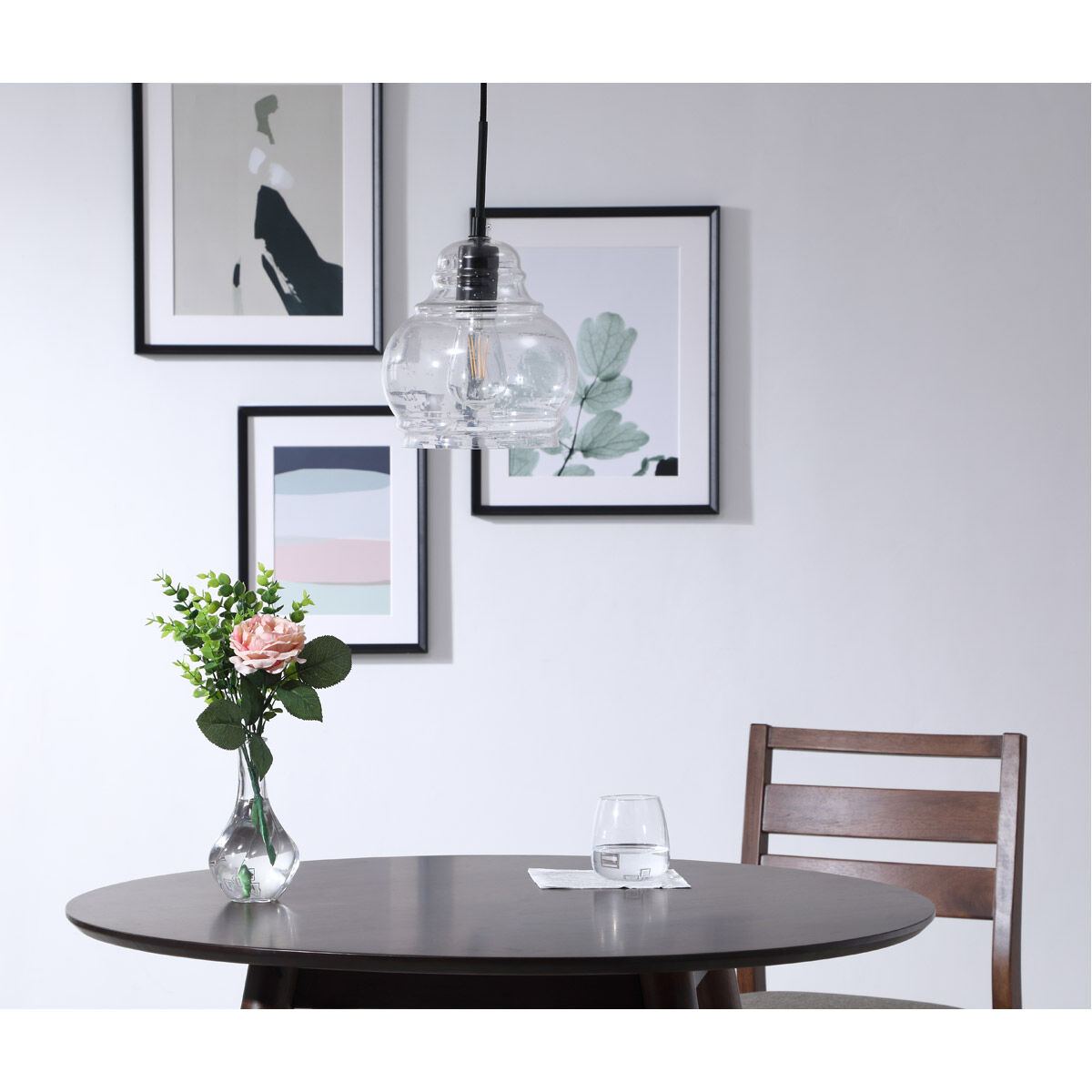 Pierce 1 Light 8 inch Black Pendant Ceiling Light