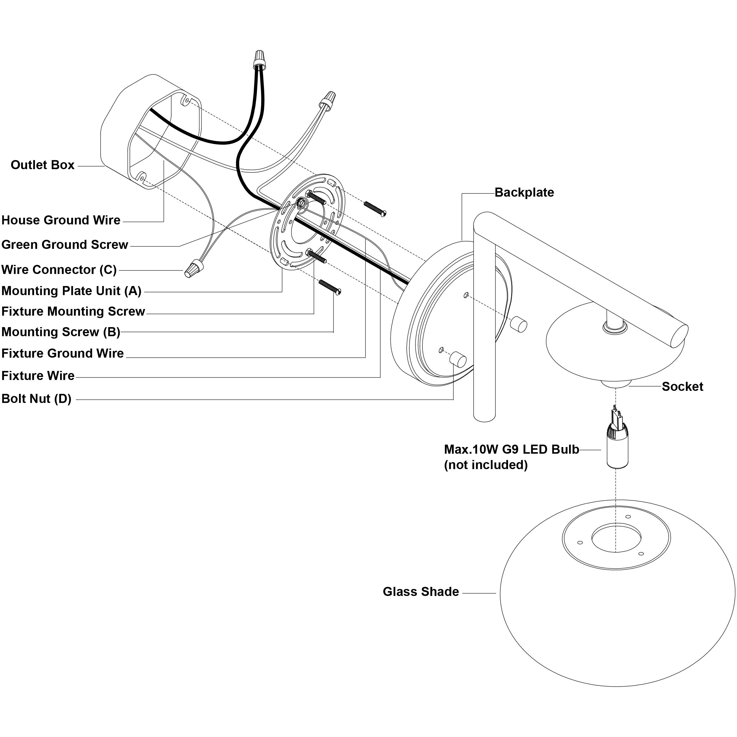 Sloane LED 6.75 inch Satin Brass Wall Light in 1