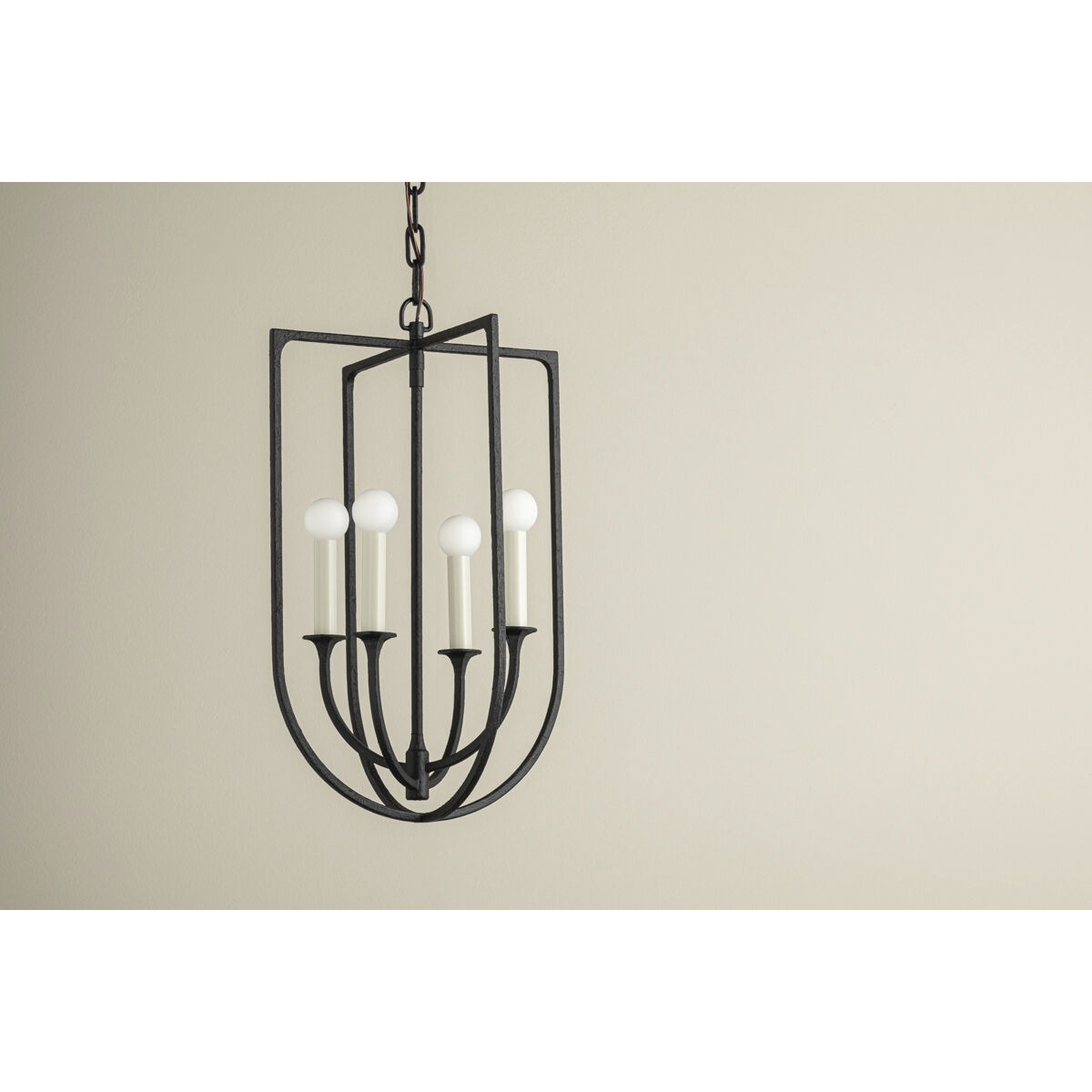 Kael 4 Light 14 inch Black Iron Indoor Lantern Ceiling Light