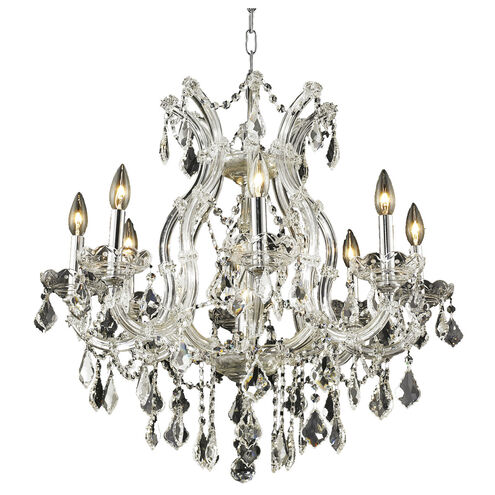 Maria Theresa 9 Light 26 inch Chrome Dining Chandelier Ceiling Light in Clear, Royal Cut