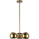 Alora Mood Willow 3 Light 16 inch Brushed Gold/Copper Glass Pendant Ceiling Light