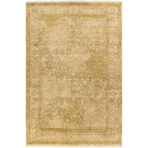Victoria 102 X 66 inch Green and Brown Area Rug, Wool