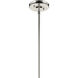 Laria 1 Light Polished Nickel Pendant Ceiling Light in Clear
